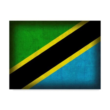 Trademark Fine Art Red Atlas Designs 'Tanzania Distressed Flag' Canvas Art, 35x47 ALI40683-C3547GG